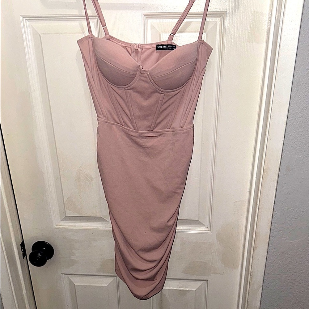 SHEIN Blush Midi Dress
